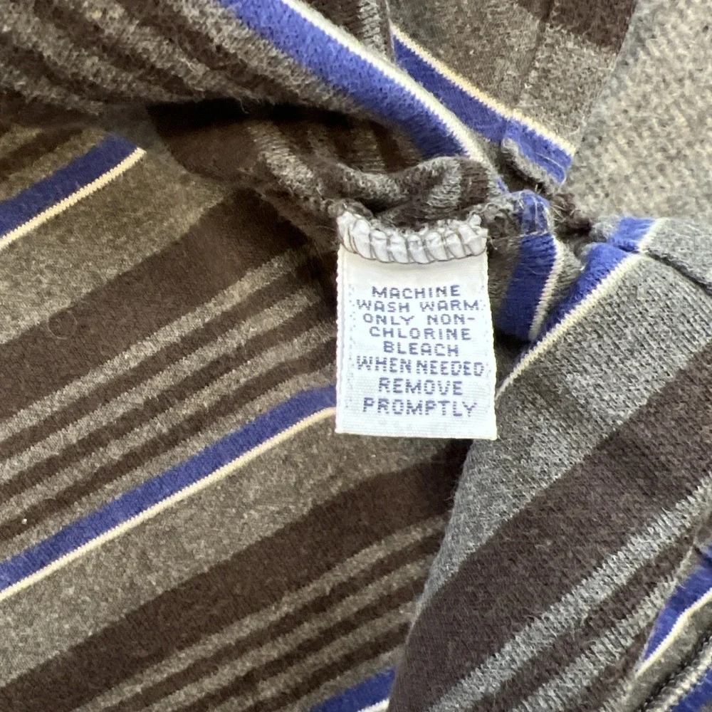 Polo Ralph Lauren Polo Shirt Men's XL Gray Striped Short‎ Sleeve Collared Casual